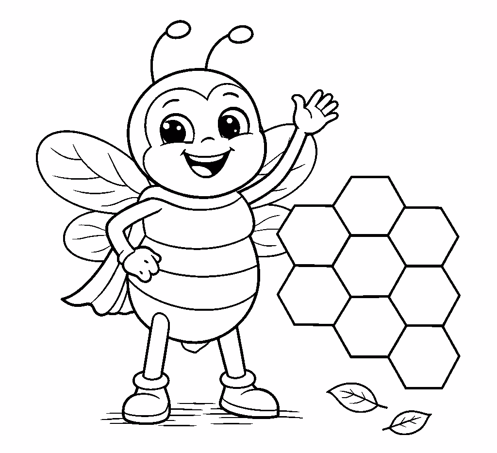 bee honeycomb hello