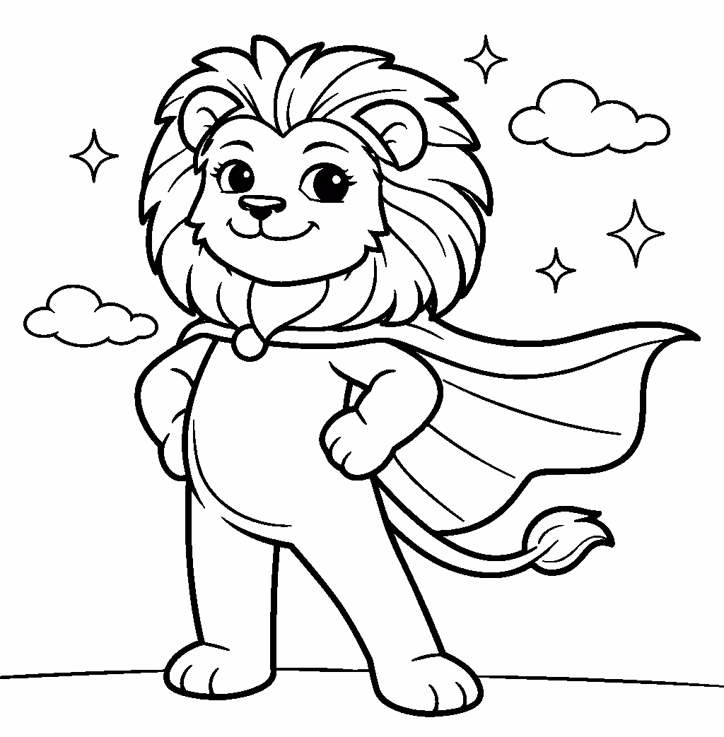 lion superhero cape