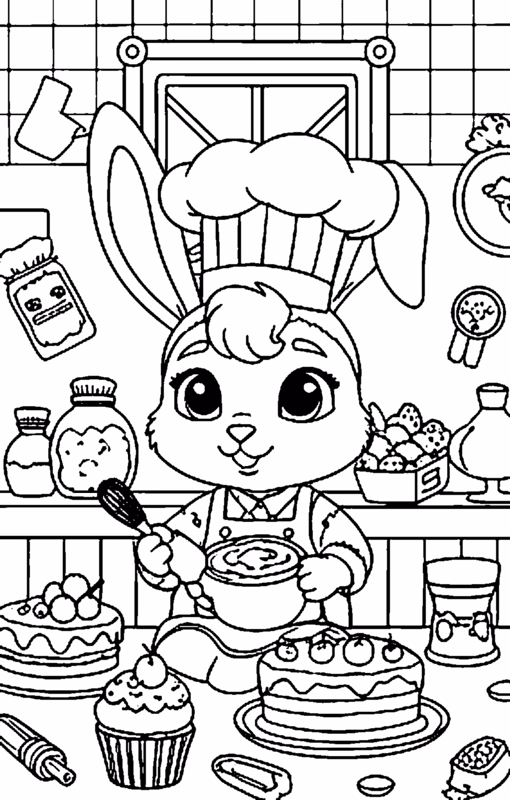 bunny chef bakery kitchen