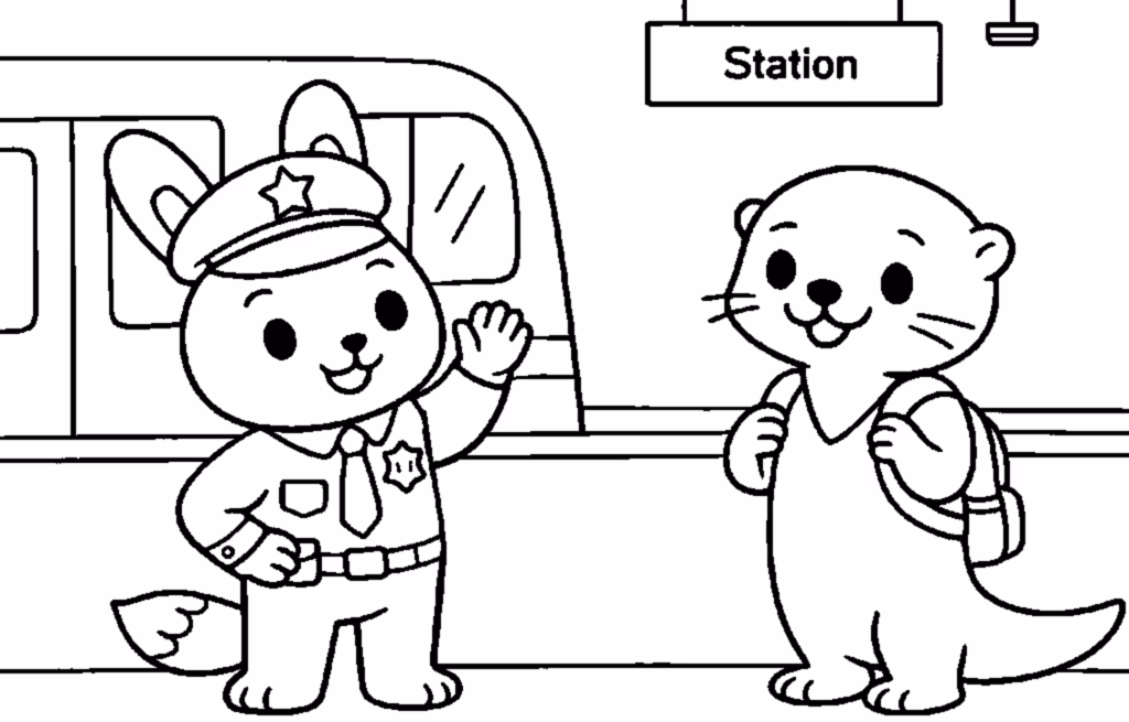 police bunny station greeting