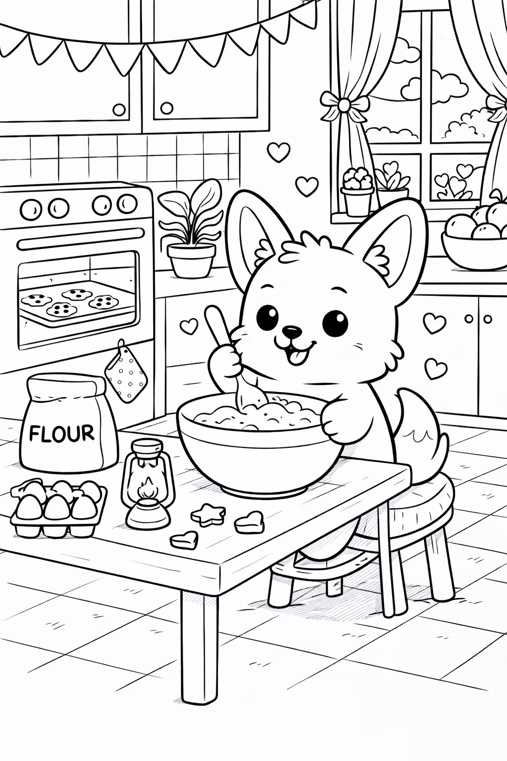 corgi baking kitchen mixing bowl