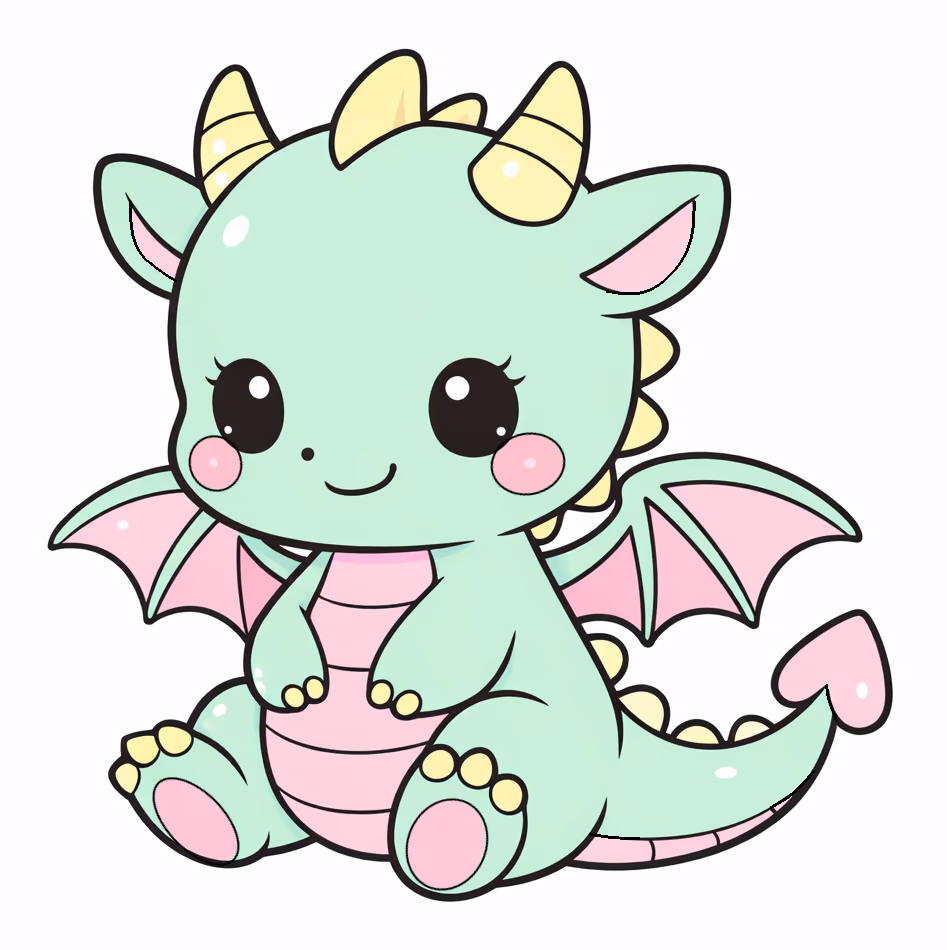 baby dragon sitting egg