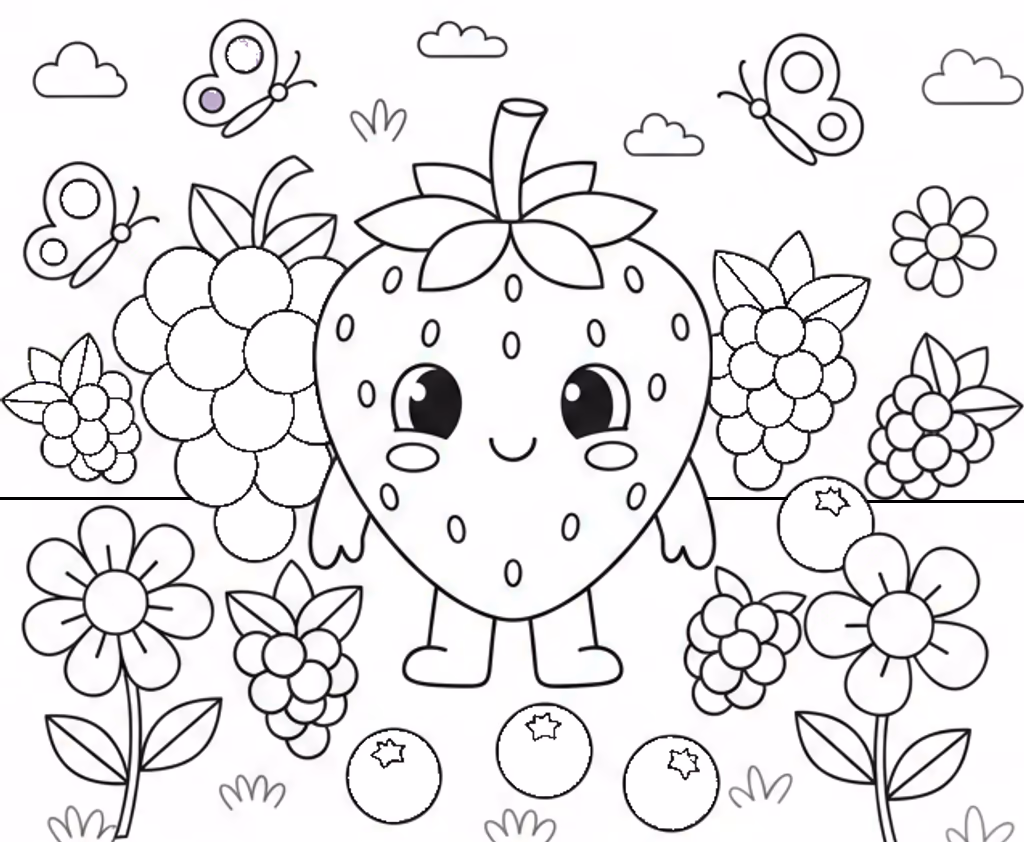 strawberry berry garden friends