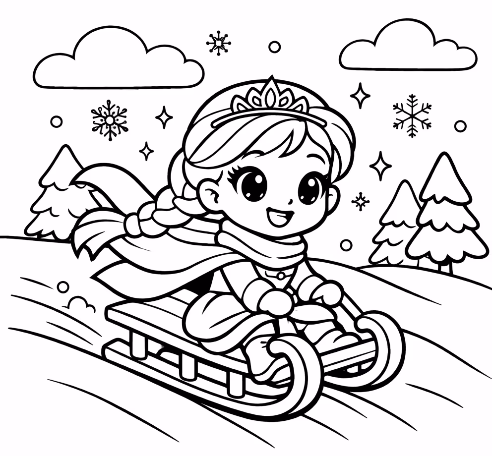 princess winter sled ride