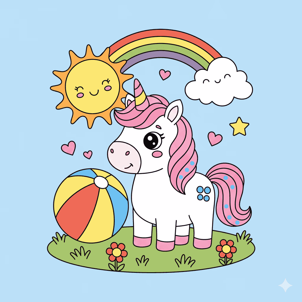 unicorn rainbow colorful