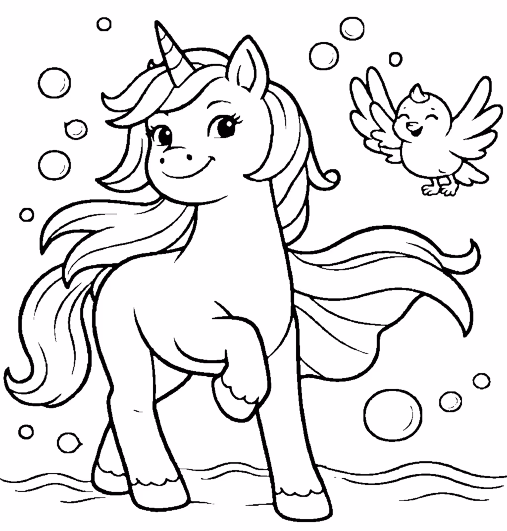 unicorn underwater bubbles fish